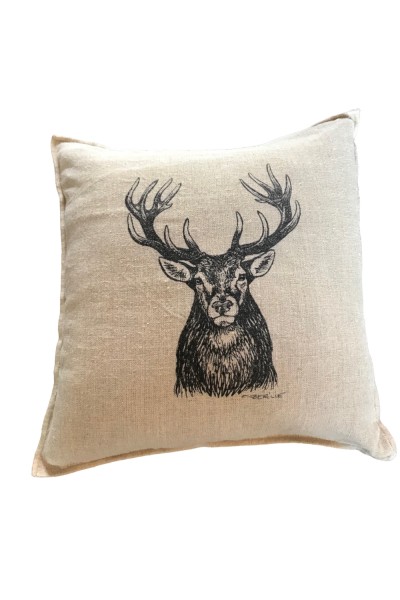 Coussin en lin Cerf - Naturel