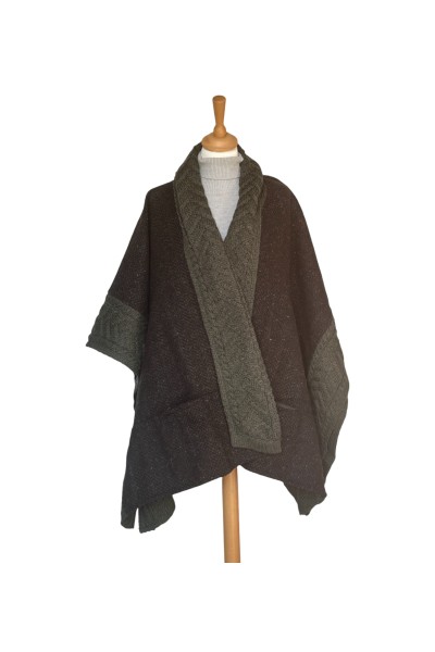 Poncho femme tweed Donegal...