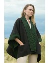 Poncho femme tweed Donegal et laine Merino