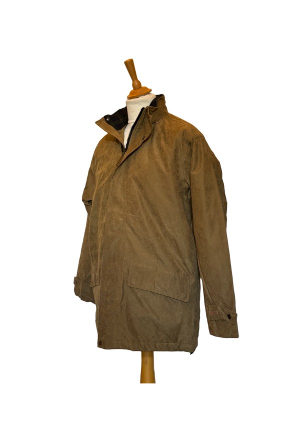 Manteau homme en toile imperméable beige