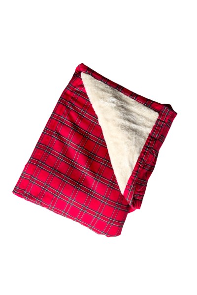 Plaid flanelle de coton - polaire - Tartan rouge