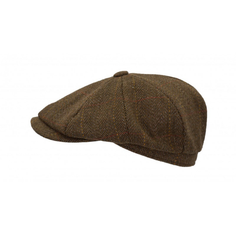 Casquette tweed marron homme et femme - Cross and Country